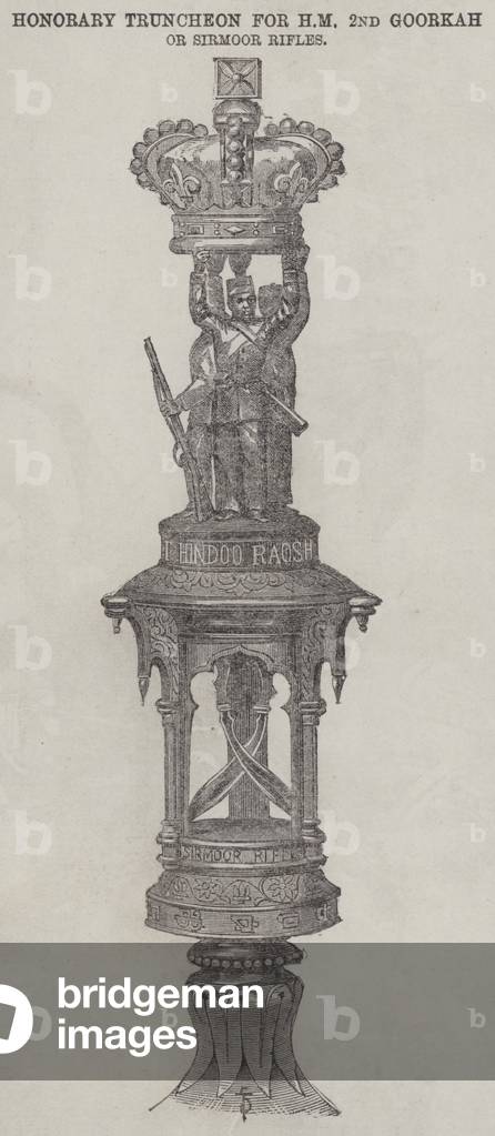 Honorary Truncheon for HM 2nd Goorkah or Sirmoor Rifles (engraving)