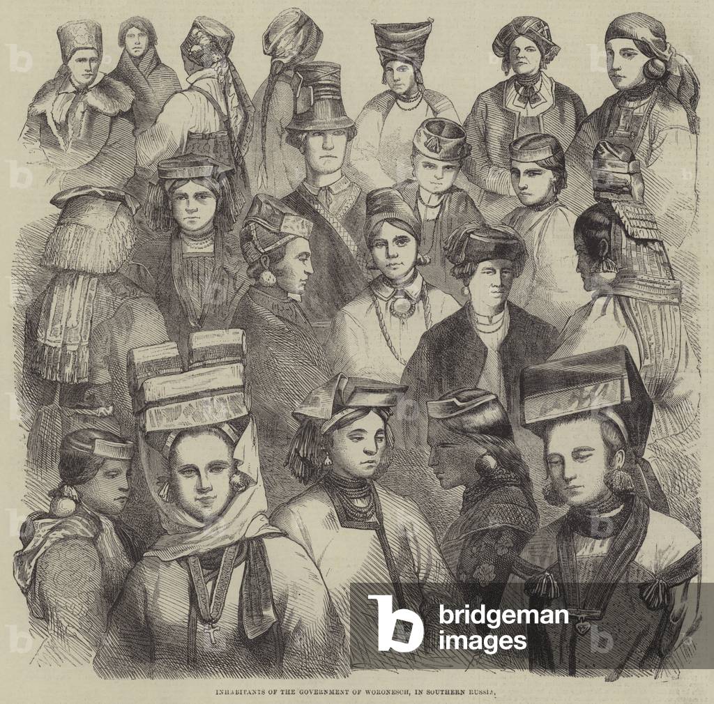 Inhabitants of the Government of Woronesch, in Southern Russia (engraving)