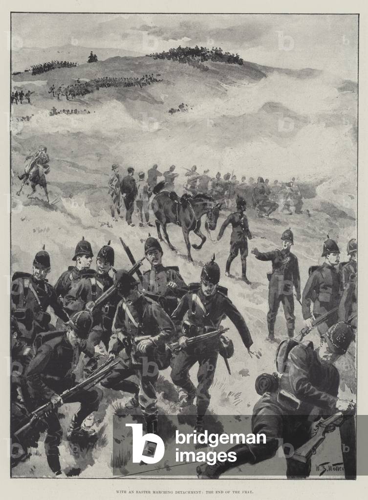 With an Easter Marching Detachment, the End of the Fray (litho)