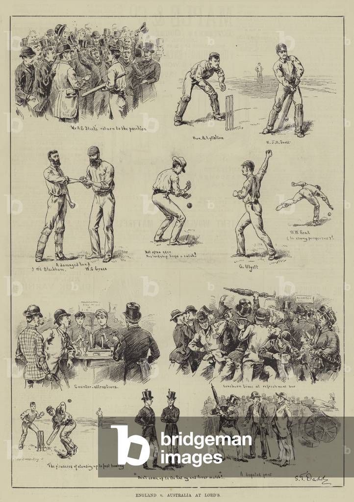England v Australia at Lord's (engraving)