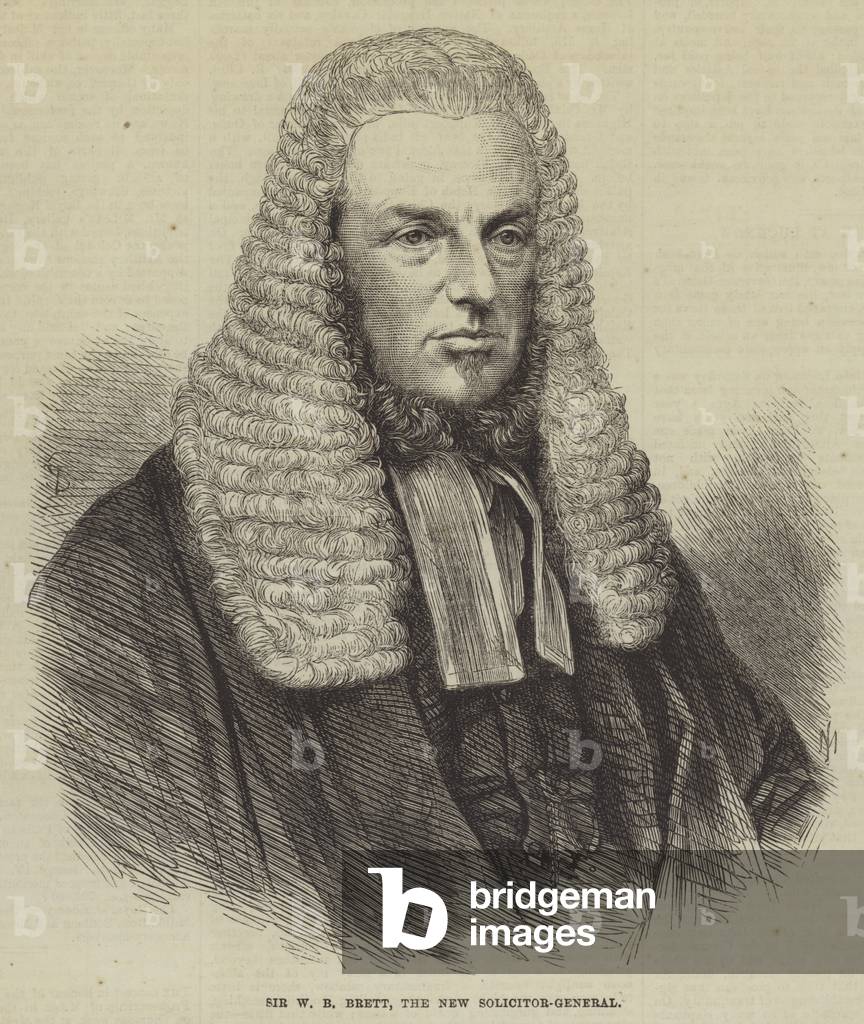 Sir W B Brett, the New Solicitor-General (engraving)