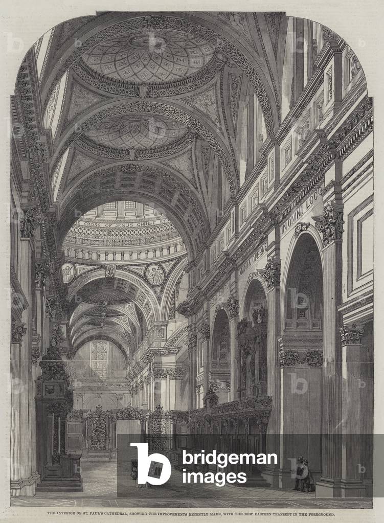The Interior of St Paul's Cathedral, showing the Improvements recently made, with the New Eastern Transept in the Foreground (engraving)