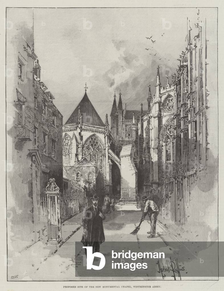 Proposed Site of the New Monumental Chapel, Westminster Abbey (engraving)