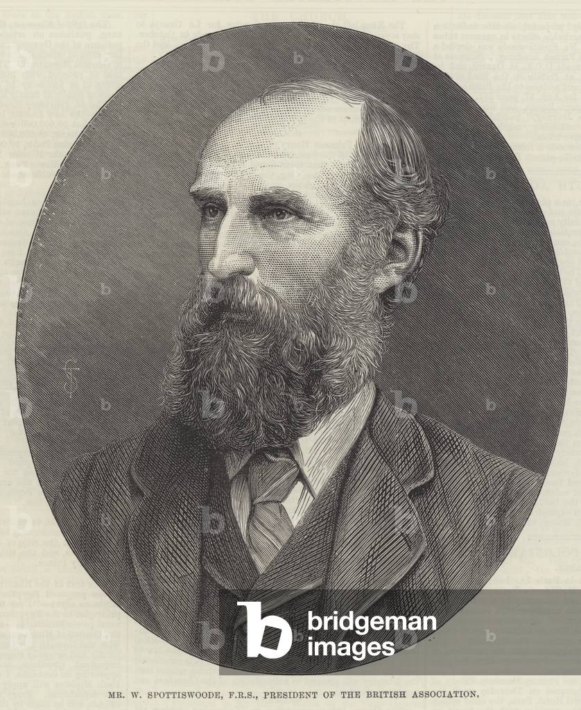 Mr W Spottiswoode, FRS, President of the British Association (engraving)