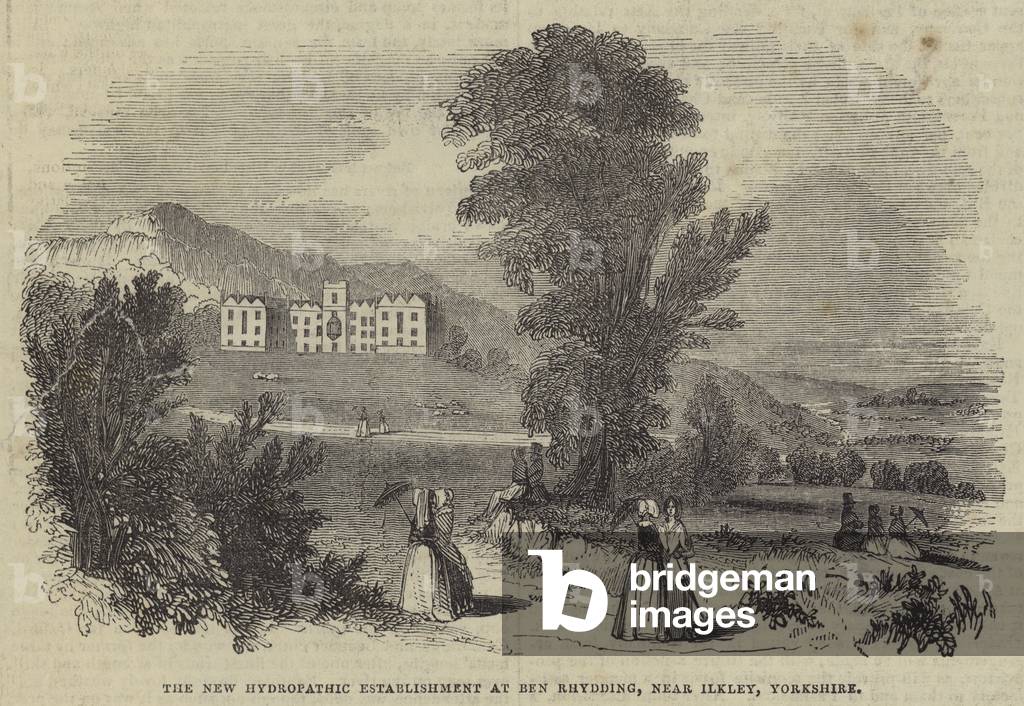 The New Hydropathic Establishment at Ben Rhydding, near Ilkley, Yorkshire (engraving)