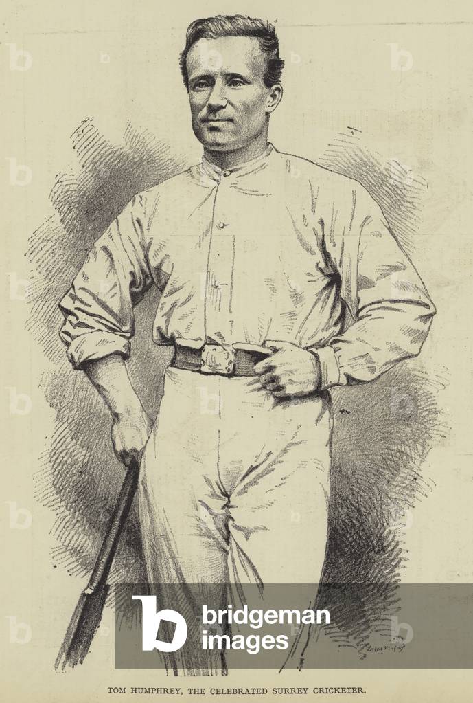 Tom Humphrey, the Celebrated Surrey Cricketer (engraving)