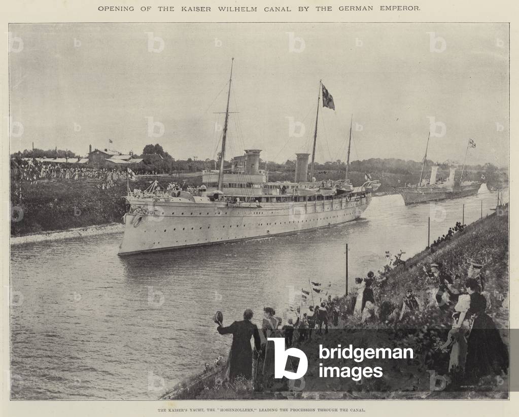 Opening of the Kaiser Wilhelm Canal by the German Emperor (litho)