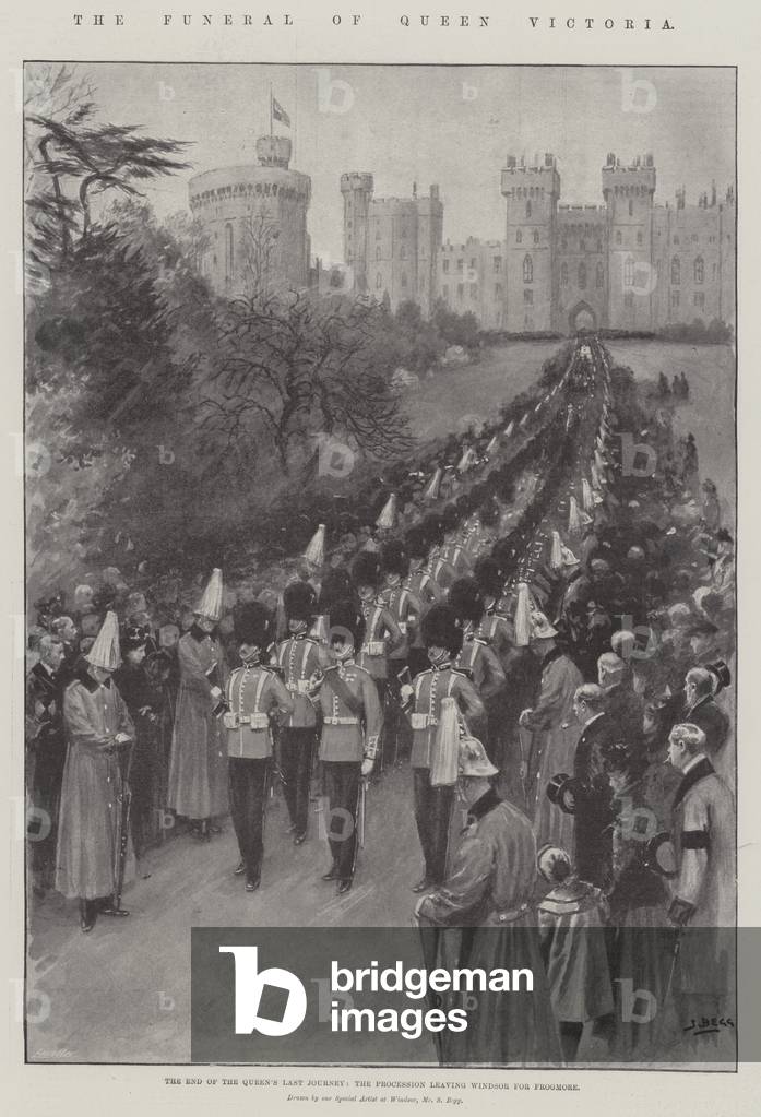 The Funeral of Queen Victoria (litho)