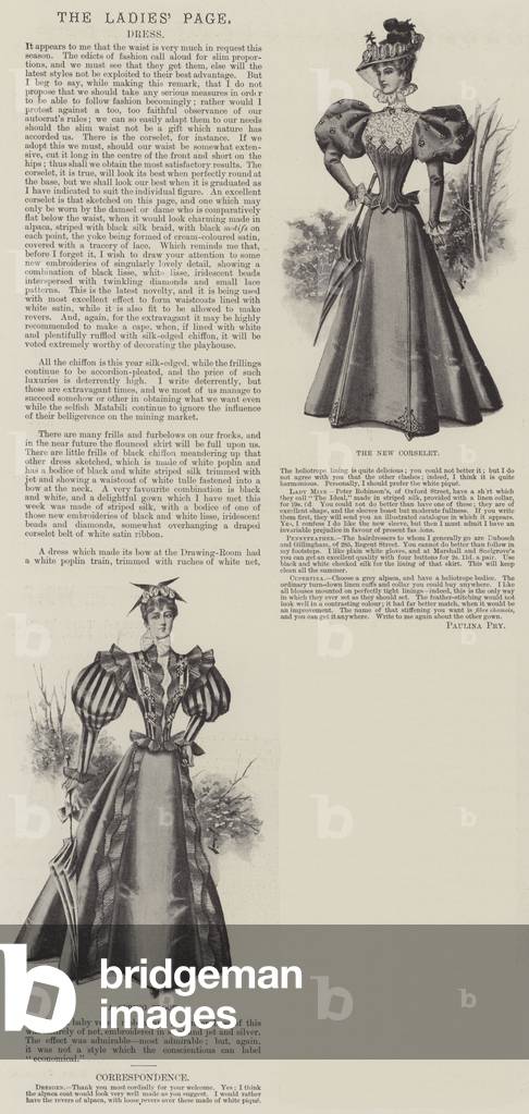 The Ladies' Page, Dress (litho)