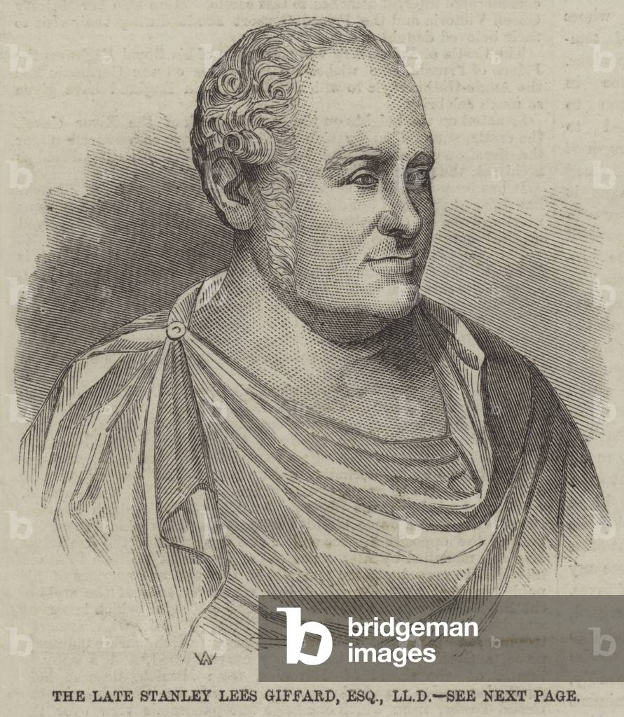 The late Stanley Lees Giffard, Esquire, LLD (engraving)