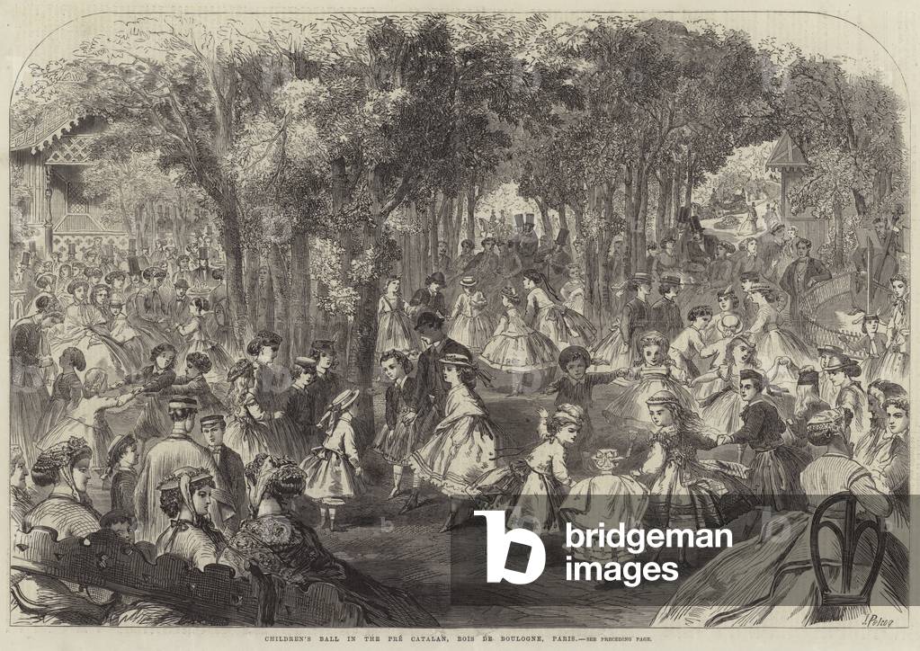 Children's Ball in the Pre Catalan, Bois de Boulogne, Paris (engraving)