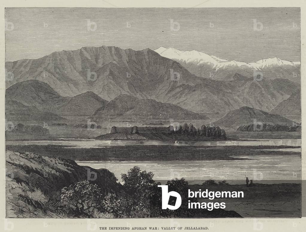 The Impending Afghan War, Valley of Jellalabad (engraving)