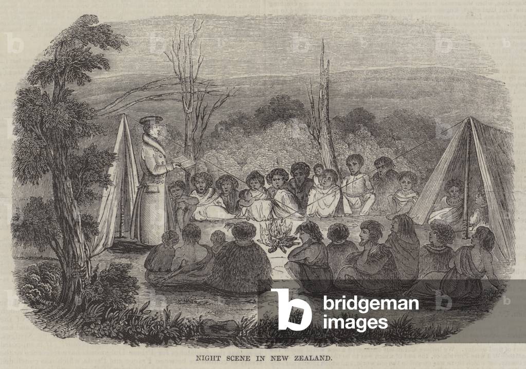 Night Scene in New Zealand (engraving)