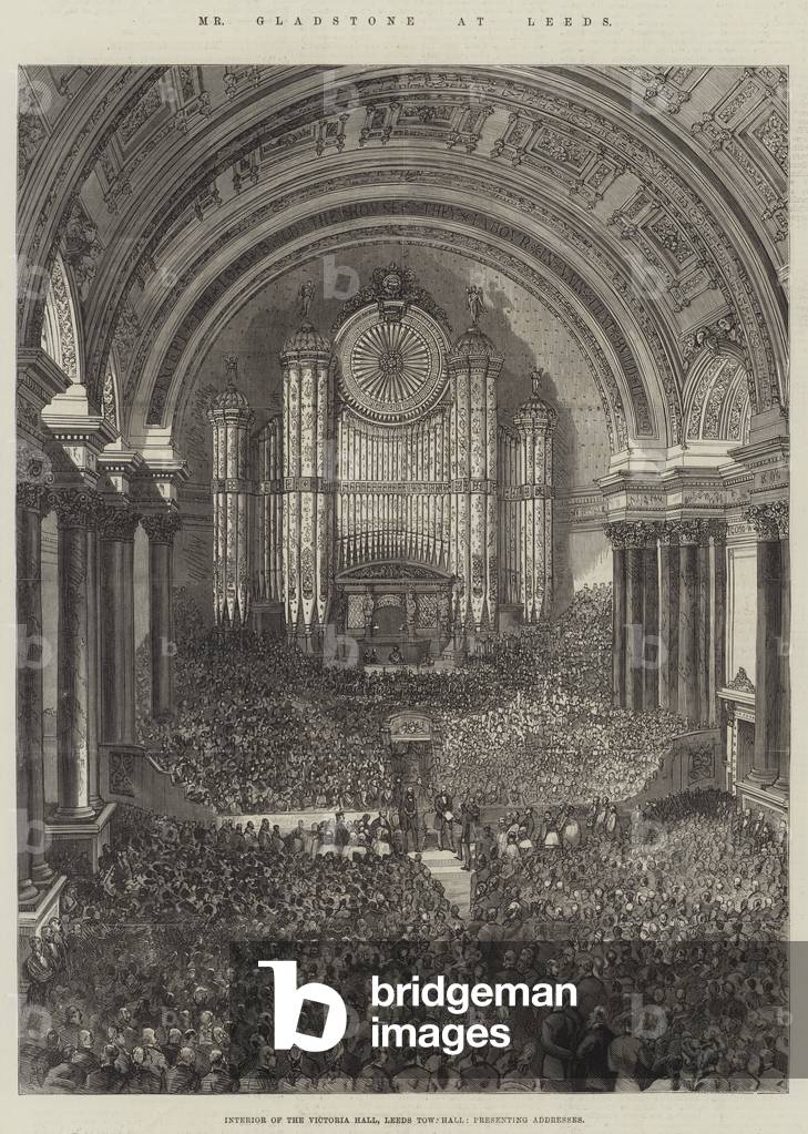 Mr Gladstone at Leeds (engraving)