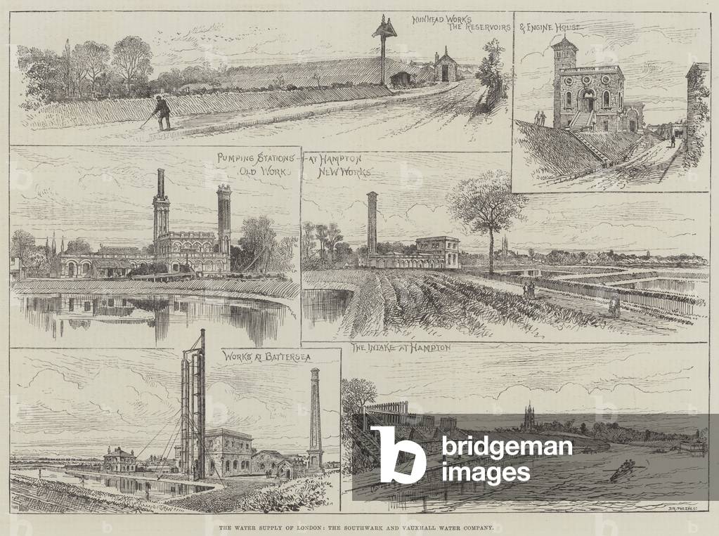The Water Supply of London, the Southwark and Vauxhall Water Company (engraving)