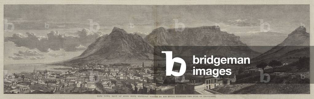 Cape Town, Cape of Good Hope, recently visited by His Royal Highness the Duke of Edinburgh (engraving)
