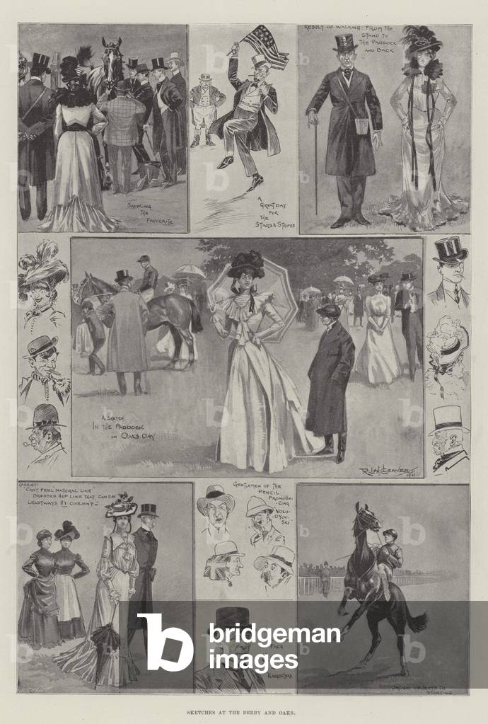 Sketches at the Derby and Oaks (litho)