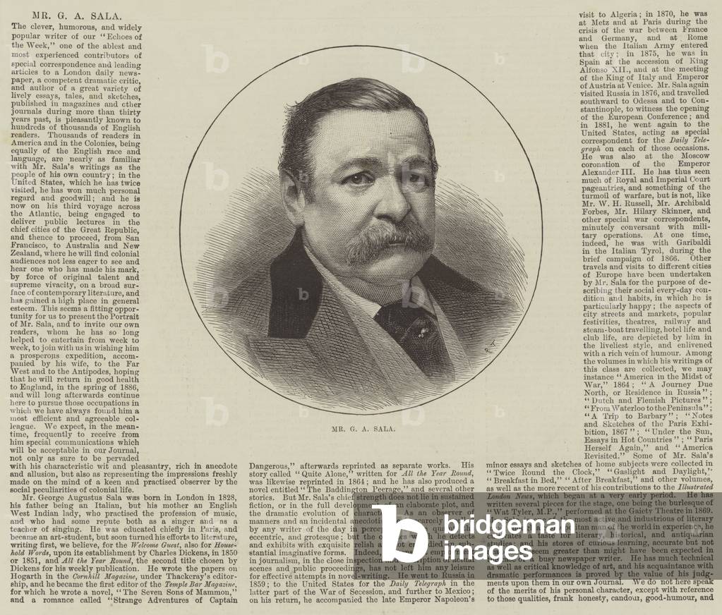 Mr G A Sala (engraving)