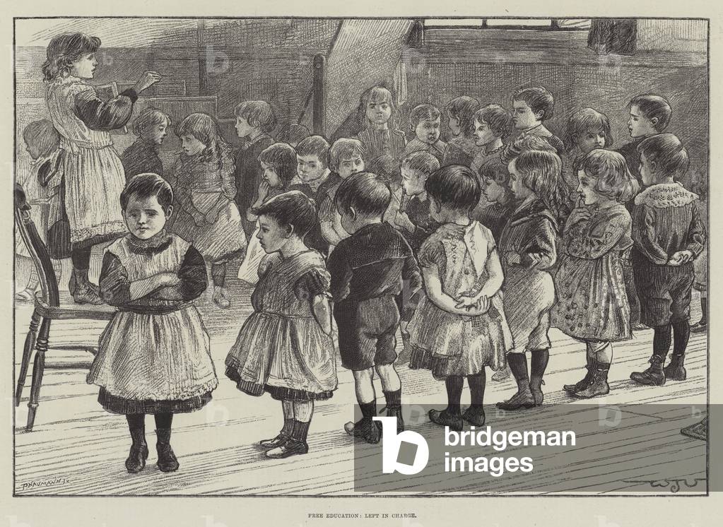 Free Education, Left in Charge (engraving)