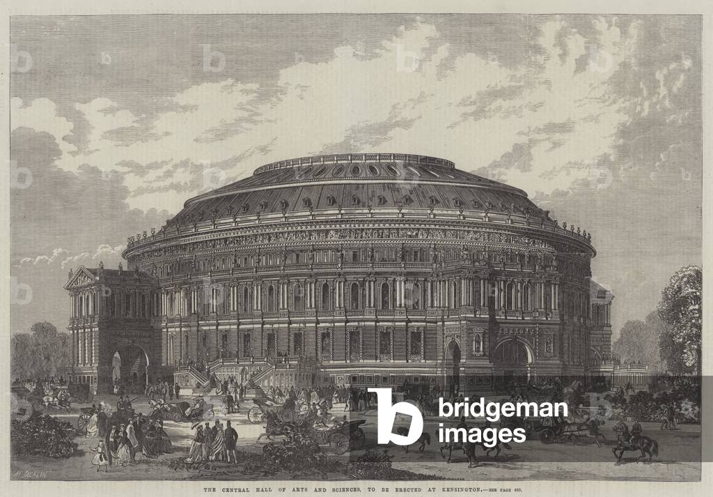 The Central Hall of Arts and Sciences, to be erected at Kensington (engraving)
