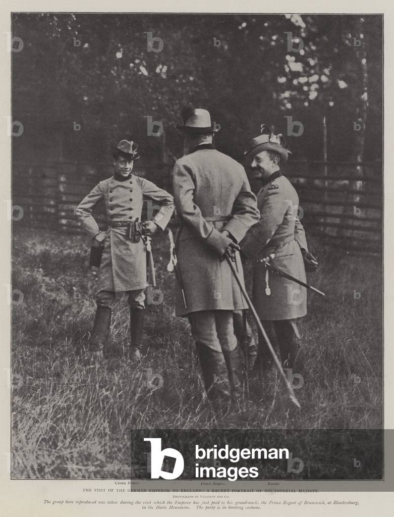 The Visit of the German Emperor to England, a Recent Portrait of His Imperial Majesty (b/w photo)