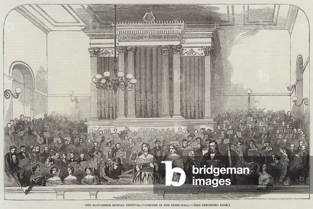 The Gloucester Musical Festival, Concert in the Shire-Hall (engraving)