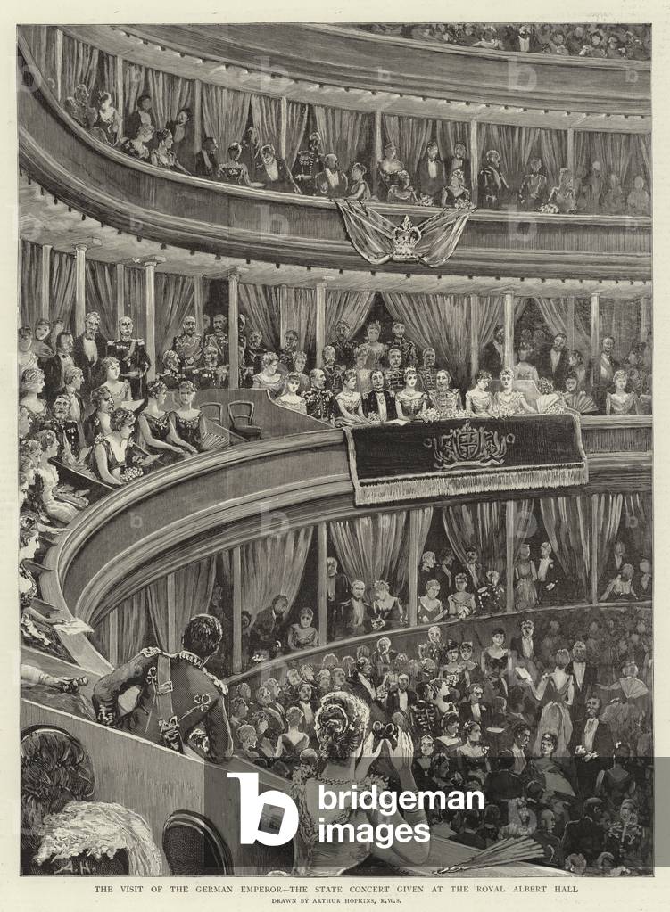 The visit of the German Emperor, the State Concert given at the Royal Albert Hall (engraving)