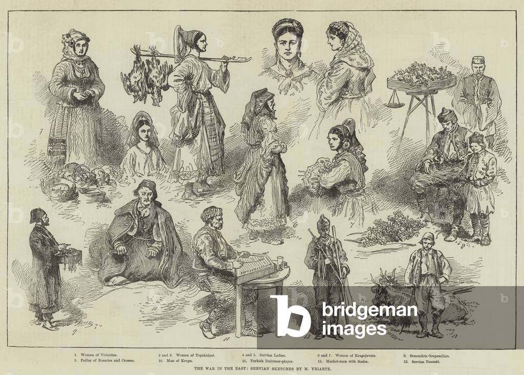 The War in the East, Servian Sketches (engraving)