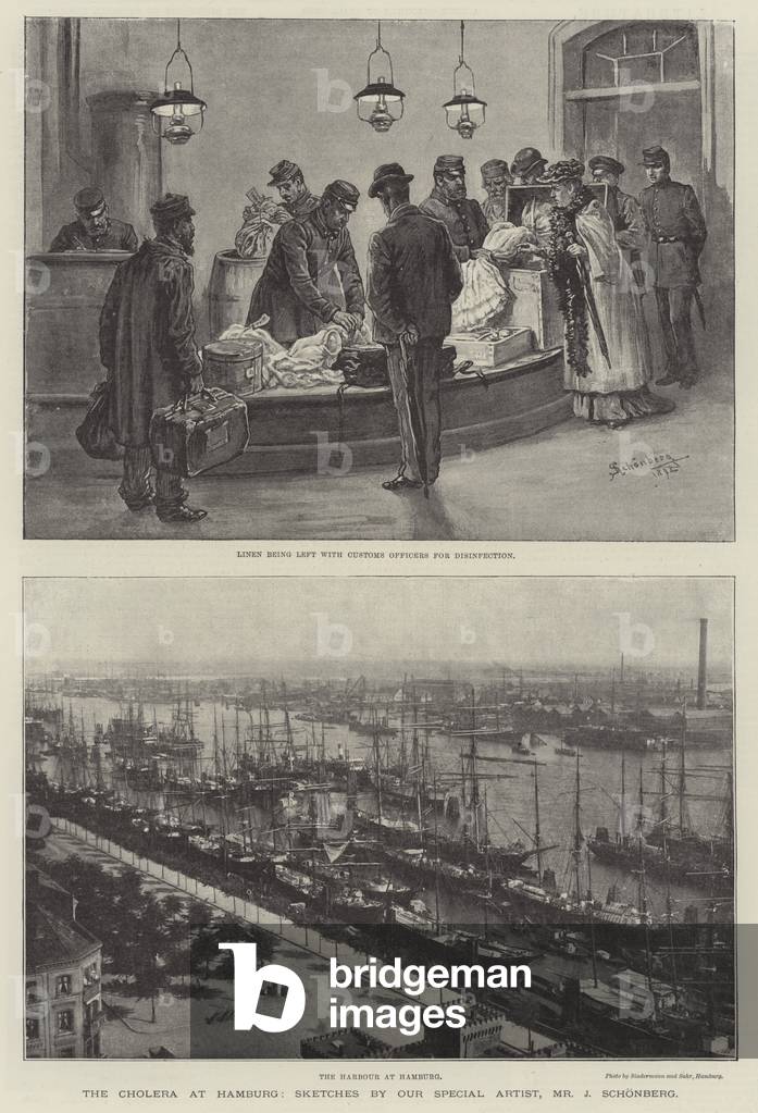 The Cholera at Hamburg (litho)
