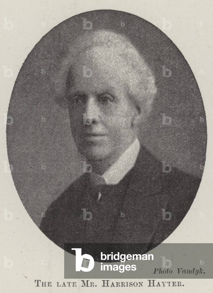 The late Mr Harrison Hayter (b/w photo)
