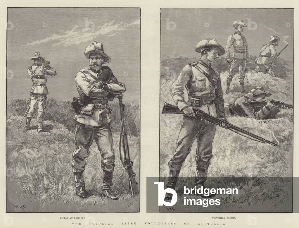 The Colonial Rifle Volunteers of Australia (engraving)