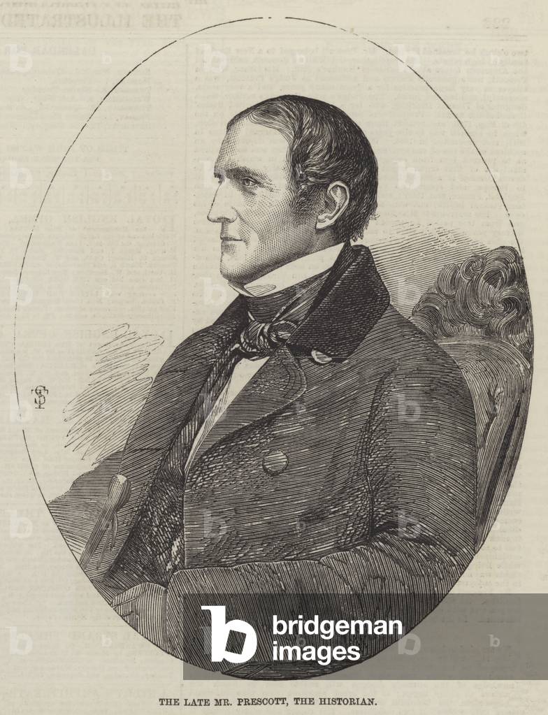 The late Mr Prescott, the Historian (engraving)