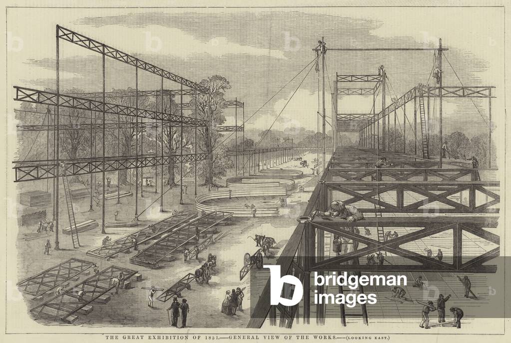 The Great Exhibition of 1851, General View of the Works, looking East (engraving)