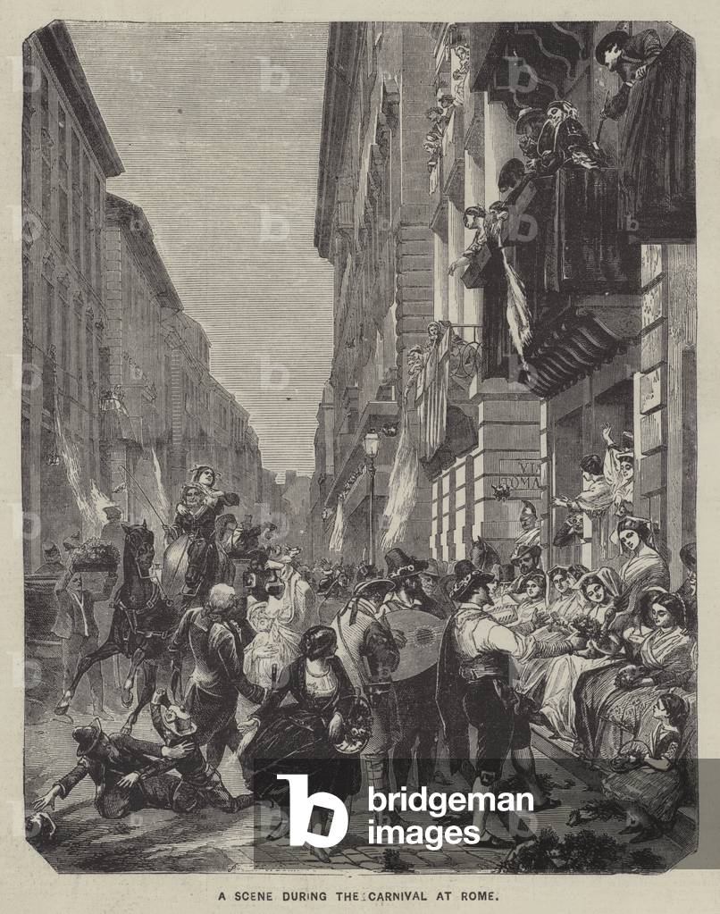 A Scene During the Carnival at Rome (engraving)