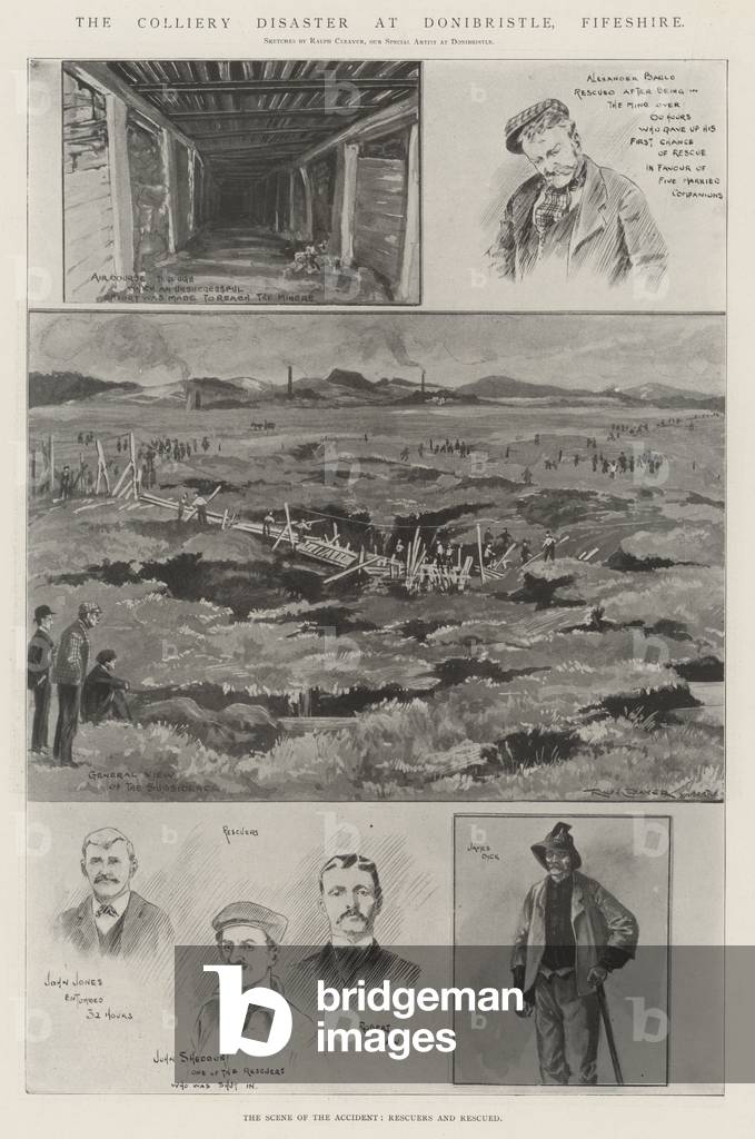 The Colliery Disaster at Donibristle, Fifeshire (litho)