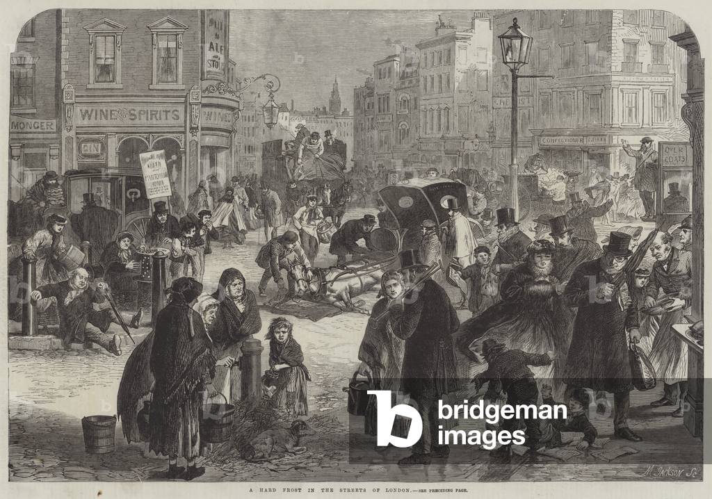 A Hard Frost in the Streets of London (engraving)