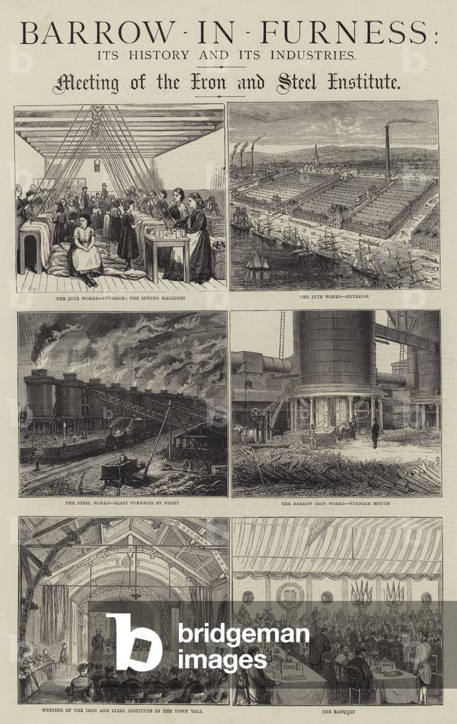 Barrow-in-Furness, its History and its Industries (engraving)