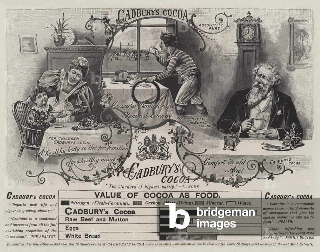 Advertisement, Cadbury's Cocoa (engraving)