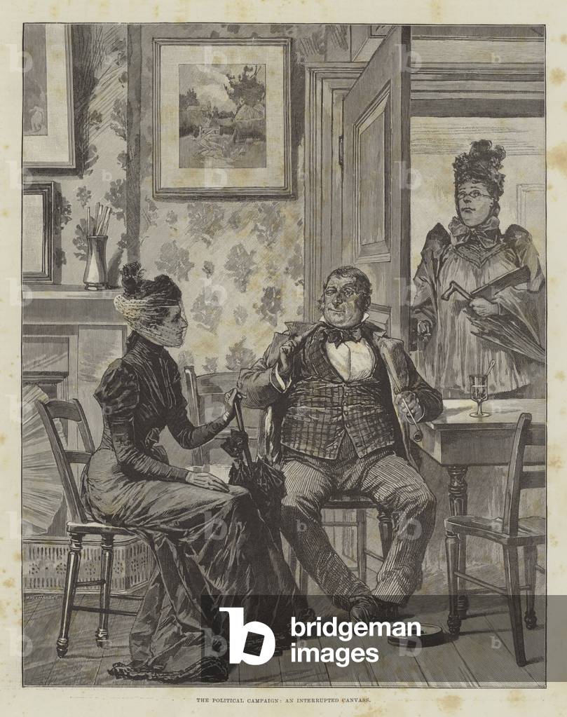 The Political Campaign, an Interrupted Canvass (engraving)