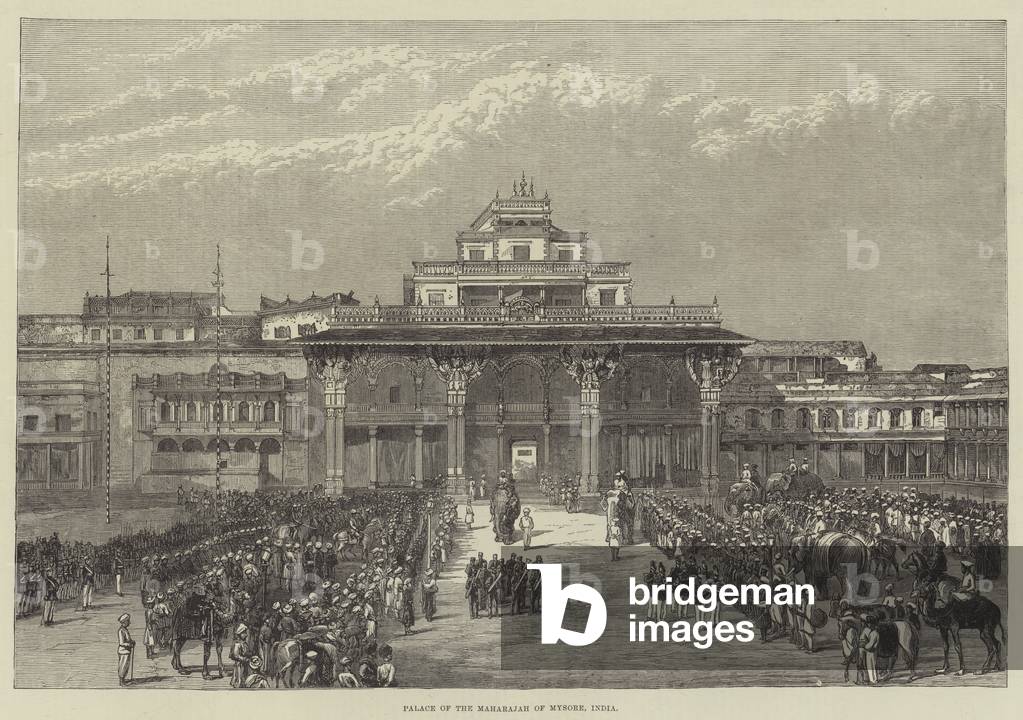 Palace of the Maharajah of Mysore, India (engraving)
