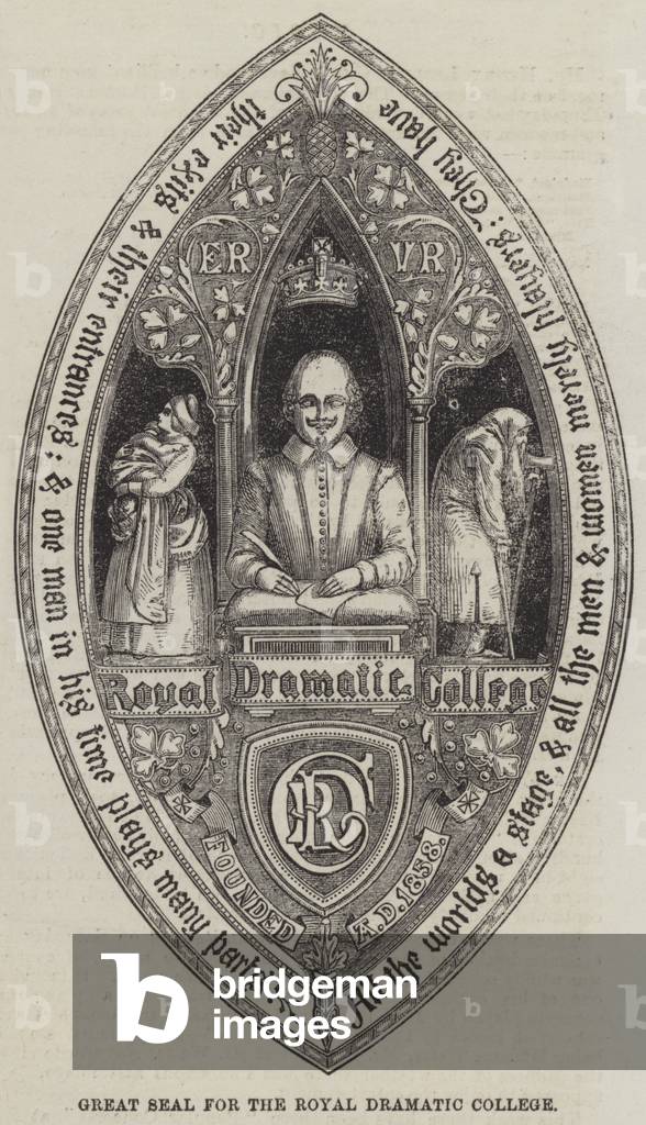 Great Seal for the Royal Dramatic College (engraving)