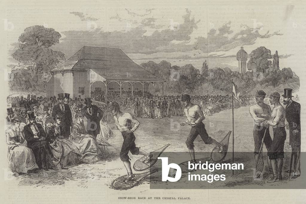 Snow-Shoe Race at the Crystal Palace (engraving)