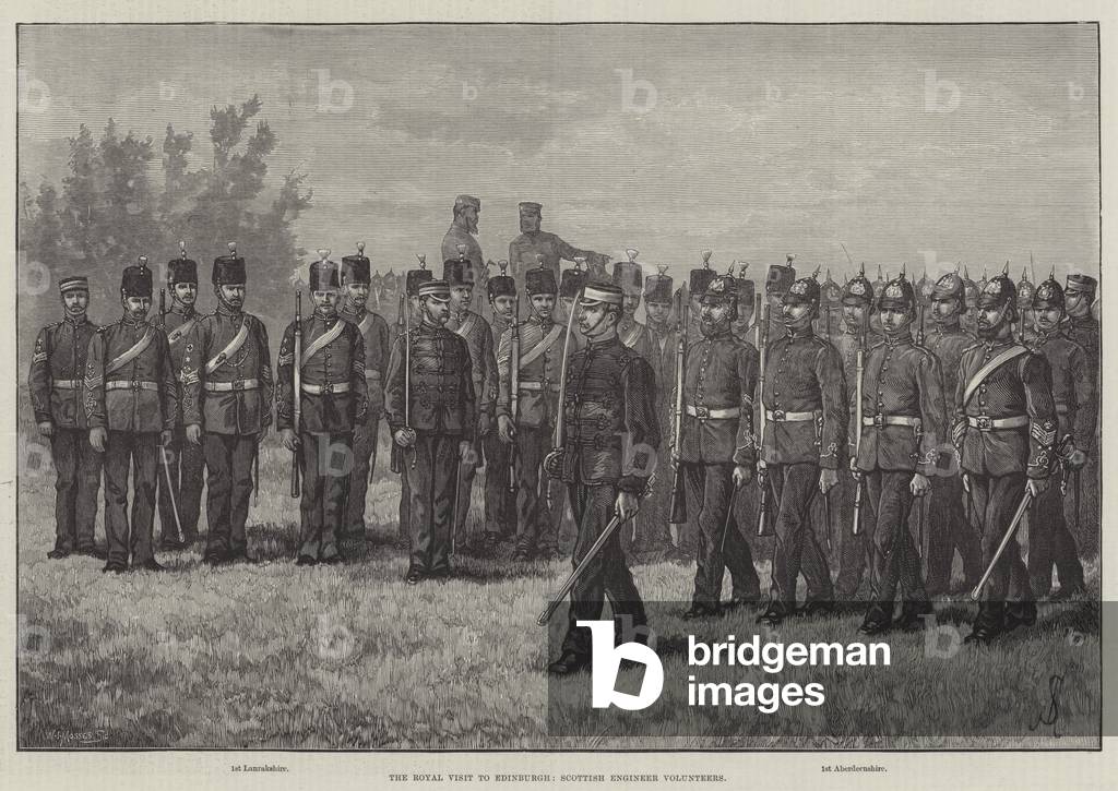The Royal Visit to Edinburgh, Scottish Engineer Volunteers (engraving)