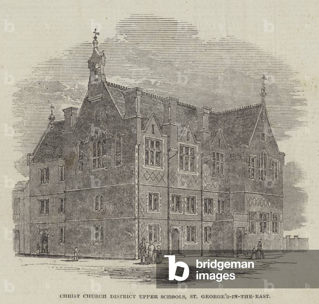 Christ Church District Upper Schools, St George's-in-the-East (engraving)