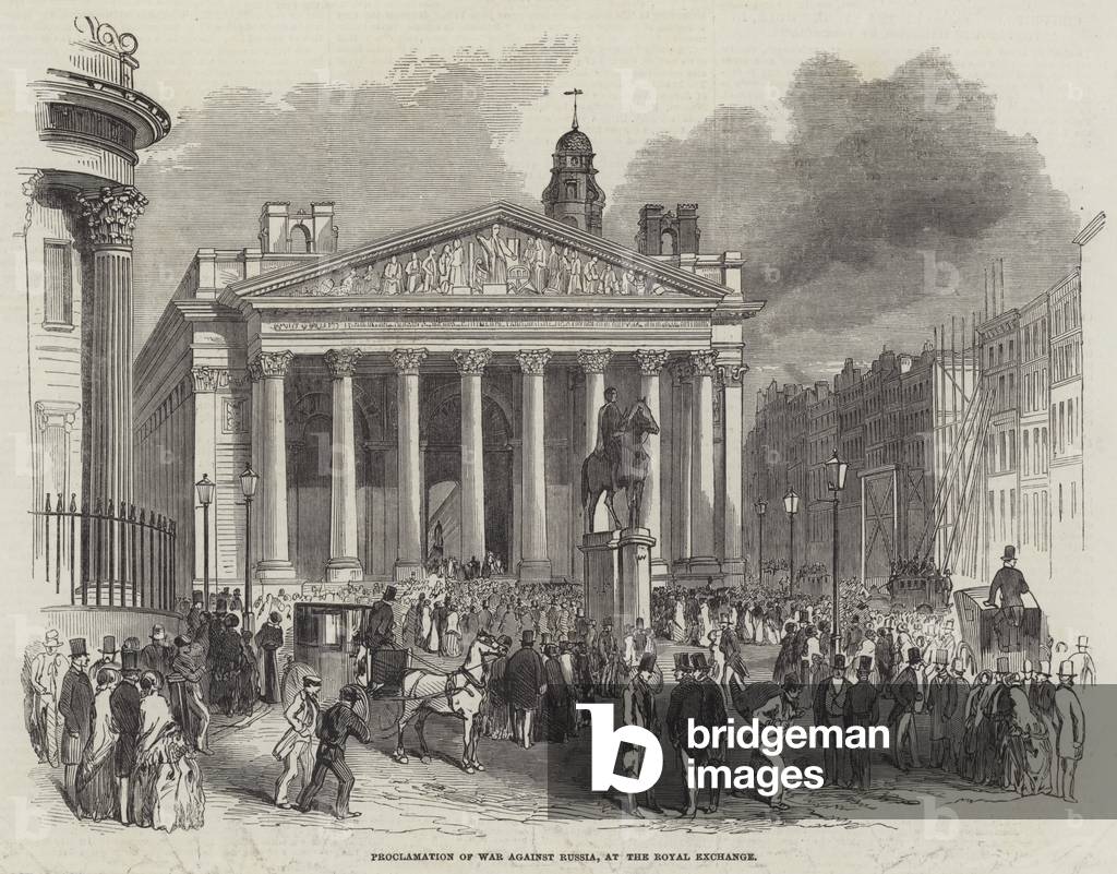 Proclamation of War against Russia, at the Royal Exchange (engraving)