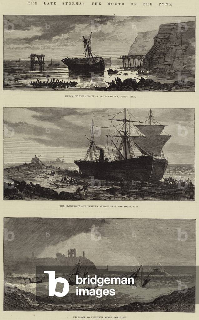 The Late Storms, the Mouth of the Tyne (engraving)