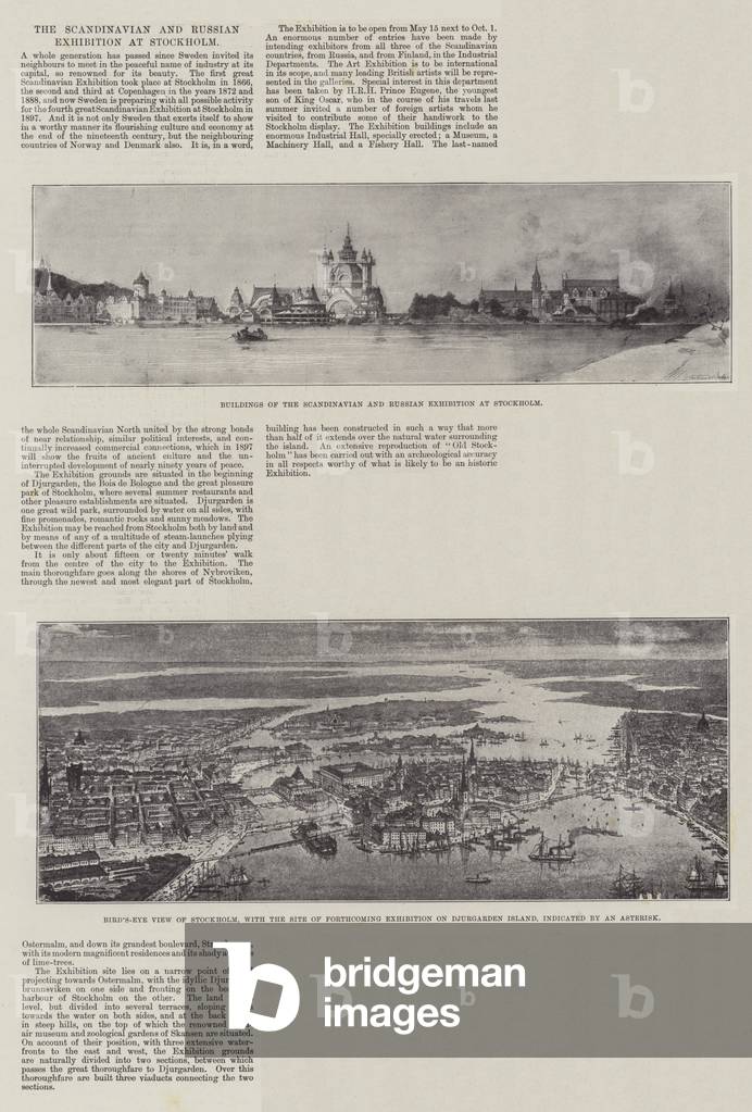 The Scandinavian and Russian Exhibition at Stockholm (litho)