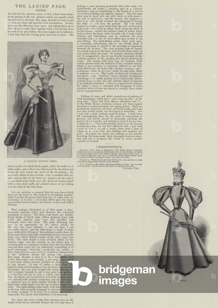 The Ladies' Page, Dress (litho)