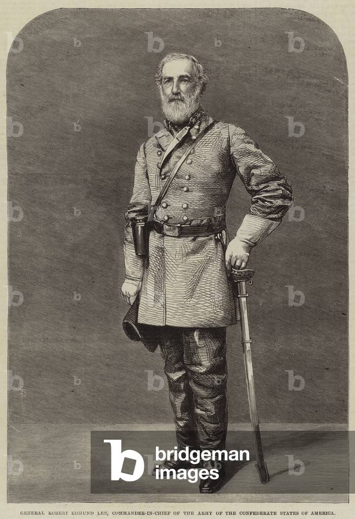 General Robert Edmund Lee, Commander-in-Chief of the Army of the Confederate States of America (engraving)
