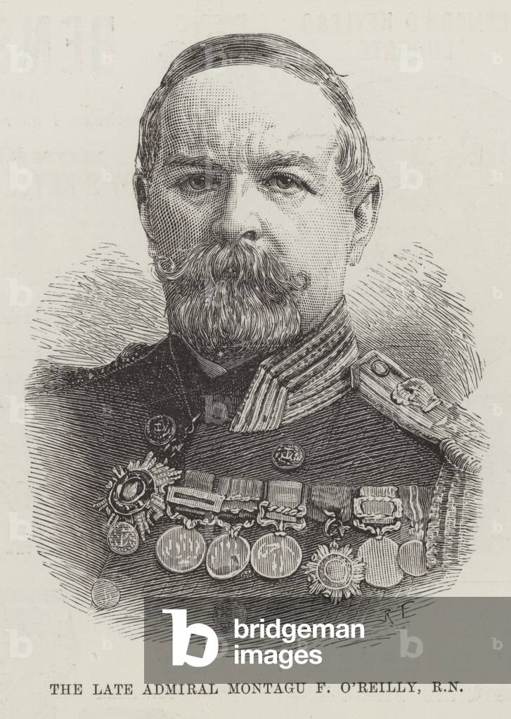 The late Admiral Montagu F O'Reilly, RN (engraving)
